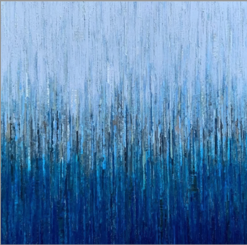 لوحة تجريد ريزن DIGITAL ART ABSTRACT BLUE