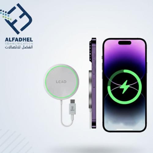 شاحن وايرلس (LEAD) لاسلكي بقوة شحن سريعة