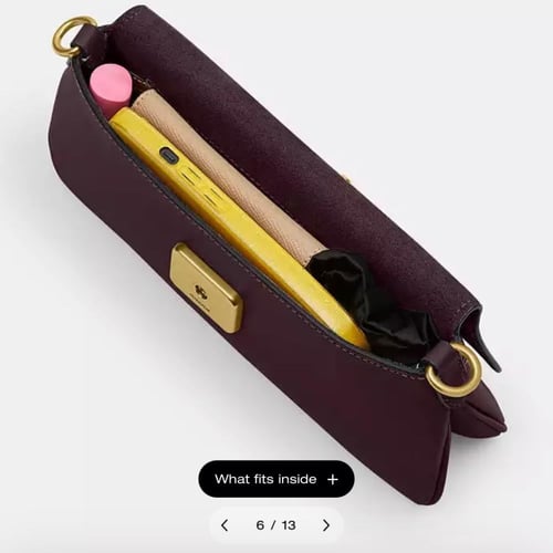 حقيبة كوتش جيت شولدر عنابي فوري Coach Jet Shoulder...