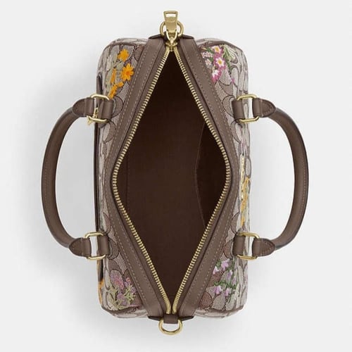 حقيبة كوتش روان ساتشل سيغنتشر جاكار مع تطريز زهري...