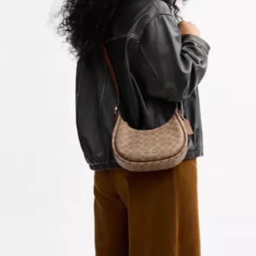 حقيبة كوتش إيميلي كتف سيغنتشر كانفاس تان تصل خلال...