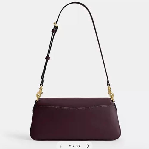 حقيبة كوتش جيت شولدر عنابي فوري Coach Jet Shoulder...