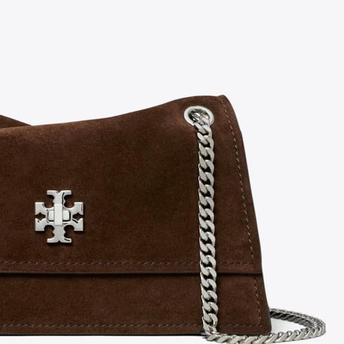 شنطة توري بورش كتف ميني كيرا سويد بقفل دوّار تصل خ...