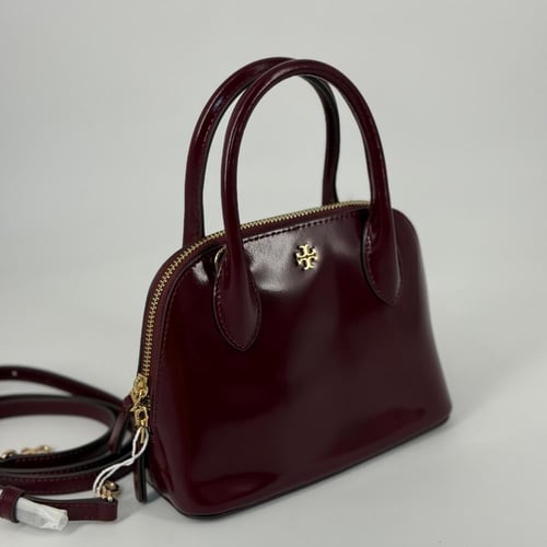 حقيبة توري بورش ايمرسون دوم لماع عنابي فوري | Tory...