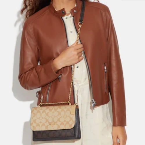 حقيبة كوتش كلير بيج/بني فوري