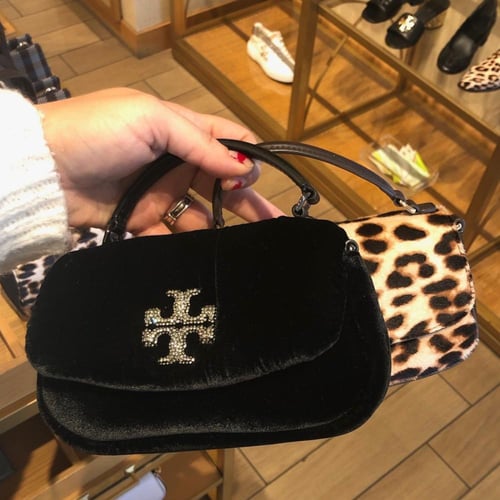 حقيبة توري بورش ميني برتن مخمل توب هاندل فوري Tory...