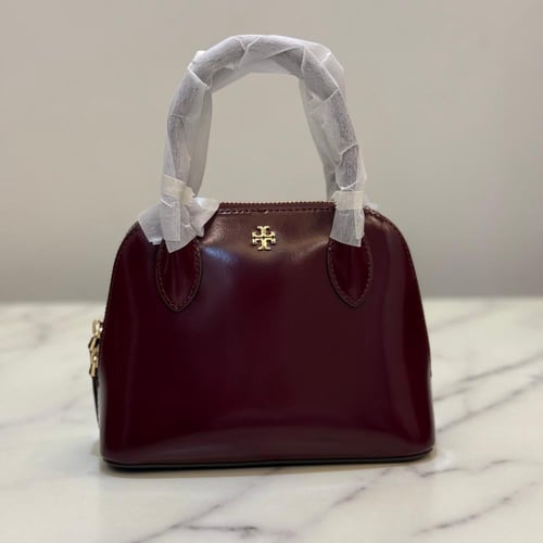 حقيبة توري بورش ايمرسون دوم لماع عنابي فوري | Tory...