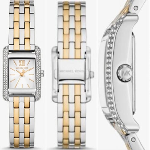 ساعة مايكل كورس فوري (20x20 mm (mini Monroe pave