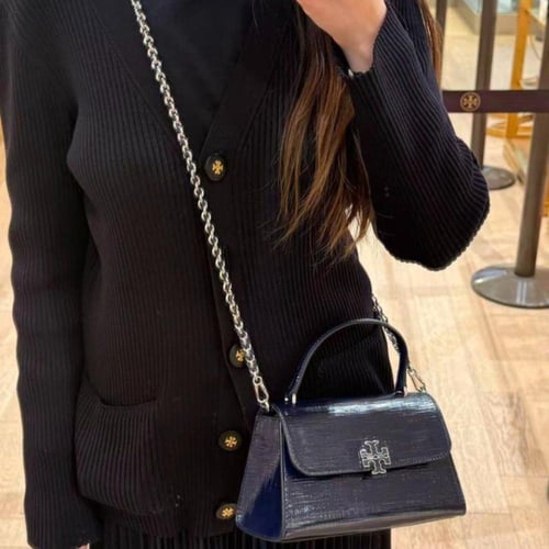 شنطة توري بورش برتن كحلي توب هاندل فوري