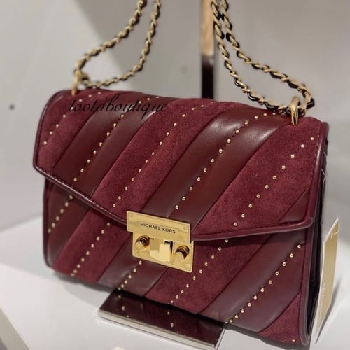 شنطة مايكل كورس مخمل كتف وكروس بدي فوري