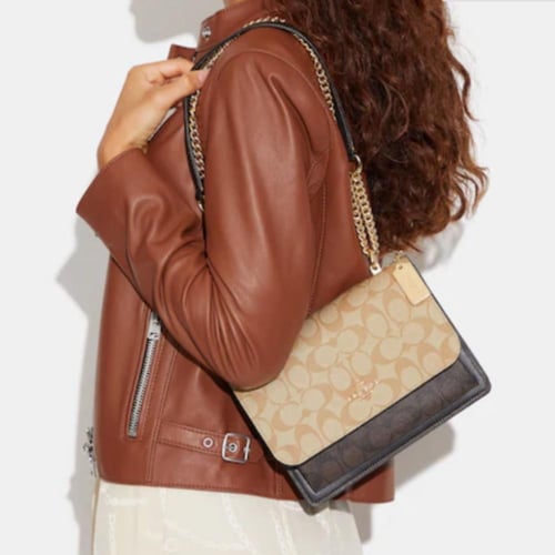 حقيبة كوتش كلير بيج/بني فوري