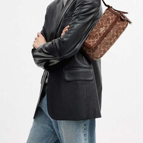 حقيبة كوتش ايتا سمول كتف بغطاء من شينيل سيقنتشر فو...