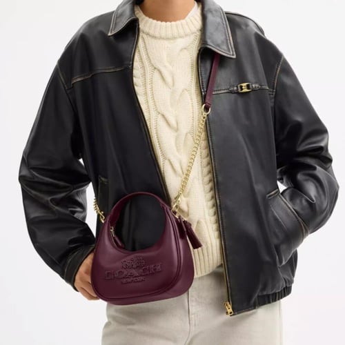 حقيبة كوتش ميني كارمن عنابي فوري