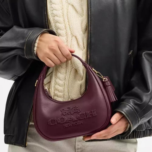 حقيبة كوتش ميني كارمن عنابي فوري