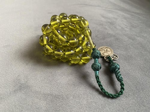 سبحة كهرمان مكسيكي اخضر