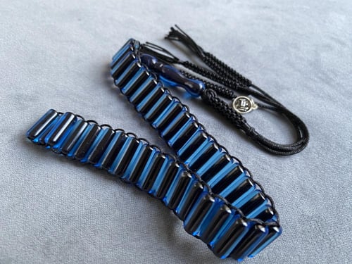 سبحة يونانية ازرق شفاف