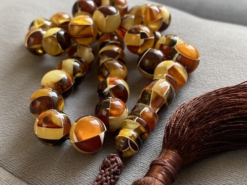 سبحة كهرمان حر موزاييك