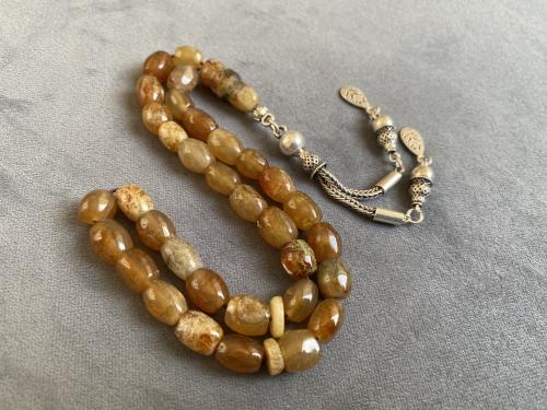 عقيق يمني أصلي لون عسلي