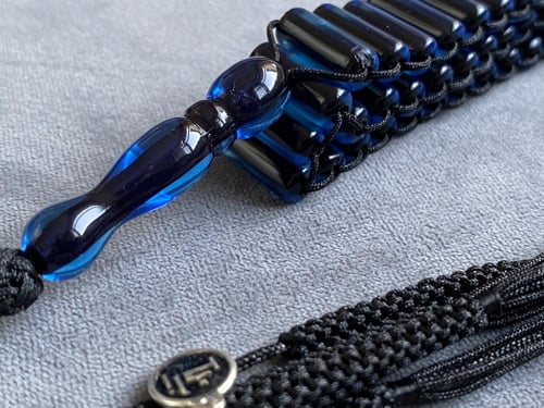 سبحة يونانية ازرق شفاف