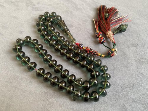 سبحة فاتوران تركوازي شفاف