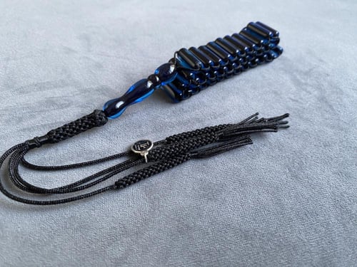 سبحة يونانية ازرق شفاف