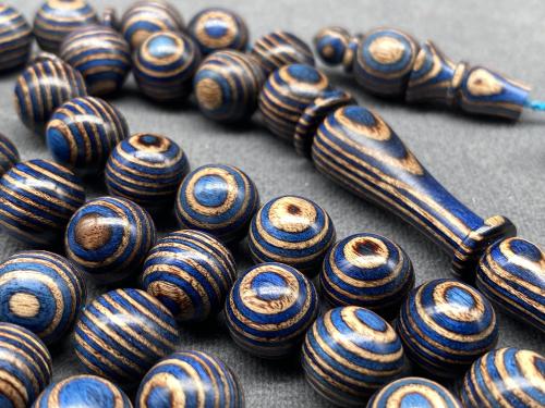 سبحة خشب السكيت بورد ازرق