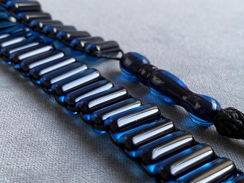 سبحة يونانية ازرق شفاف