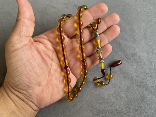 سبحة سندلس أصفر شفاف