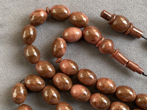 سبحة فاتوران بني موشح (لون الضبعة) - لون مغلّف