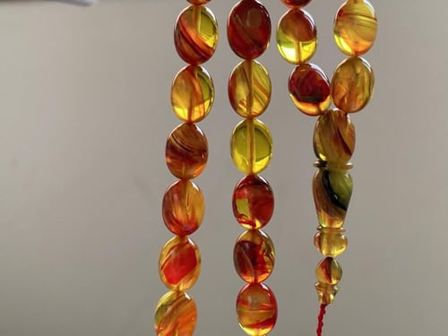 سبحة فاتوران تركي أصفر بأحمر