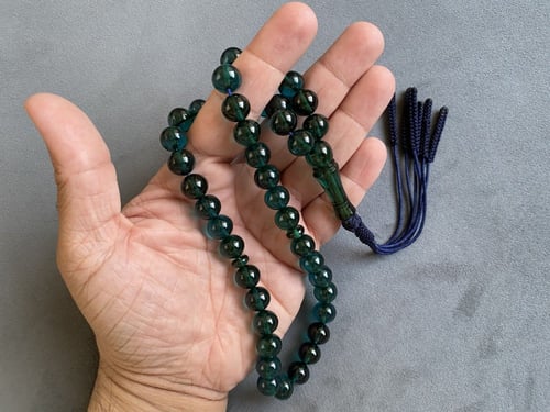 سبحة زعفراني لون تركواز