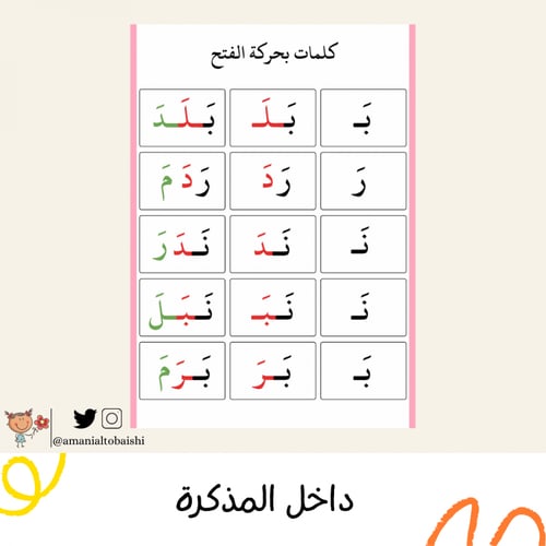 مذكرة القراءة
