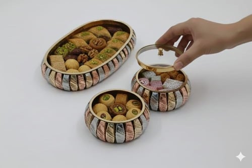 طقم صحون ضيافة 2 + 1