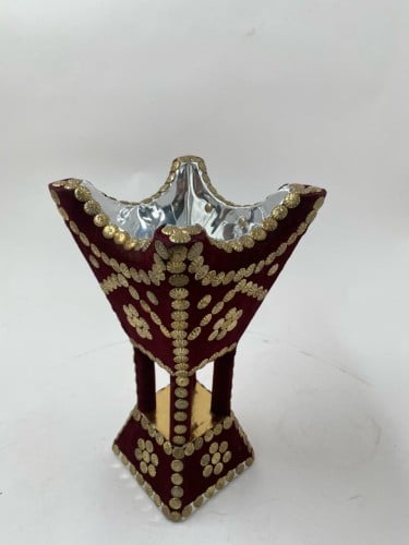 مبخرة باكستانية مخمل عنابي