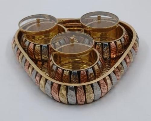 طقم صحون ضيافة 3 + 1