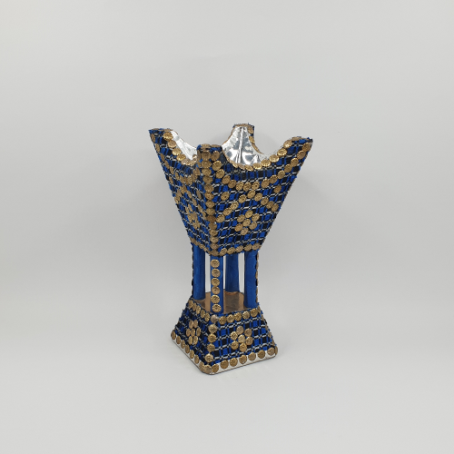 مبخرة باكستانية مخمل أزرق