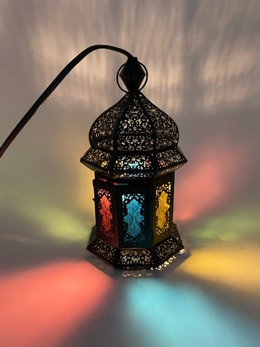 فانوس رقم 1010 طاولة اسود 25 سم