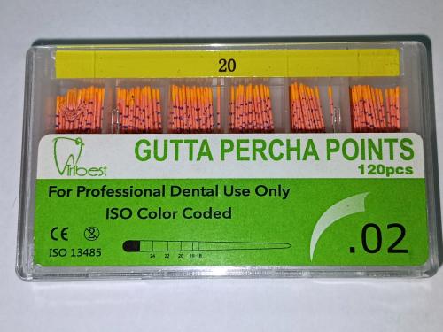 Gutta Percha T02 Size 20 Marked