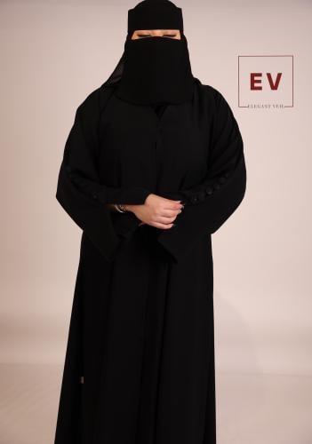 عباية عملية قماش ندى قصة نص كلوش D12