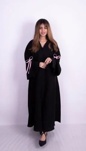 عباية رنا قماش لمار بأكمام كسرات