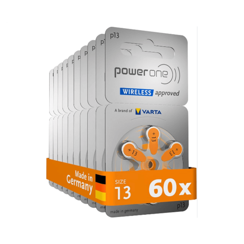 علبة بطاريات PowerOne لسماعات الاذن P13 ( 10 كارت...