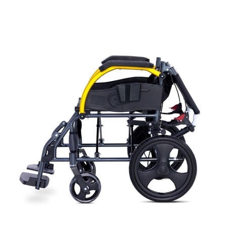 كرسي متحرك ألمنيوم خفيف الوزن بعجلات صغيرة – عملي...