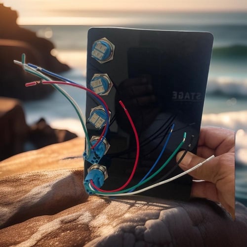 لوحة 12 مفتاحm22ثابتة ستانلس ستيل ضد الماء 12 فولت...