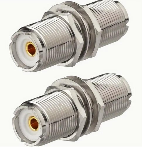 محول SO239 من النحاس الكامل بموصل أنثى إلى أنثى UH...