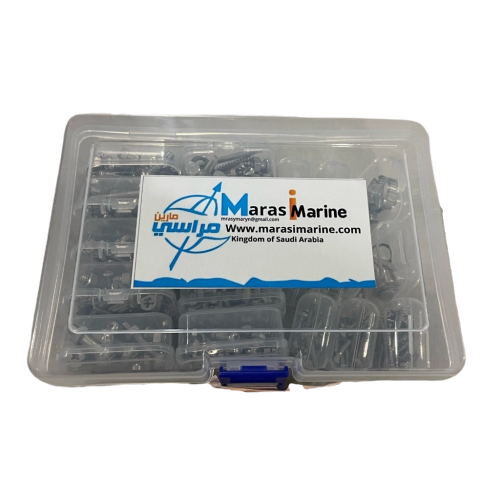 مجموعة أعتاد البحر مسامير براغي أقفال قفيز ستانلس...