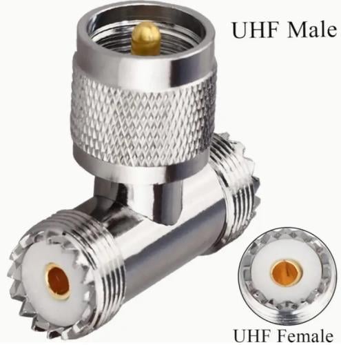 موصل TEE فائق التردد عالي التردد ذكر إلى ثنائي فائ...