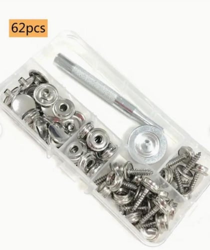 10 مجموعات من ازارير الستانلس متعددة ألأغرض من الس...