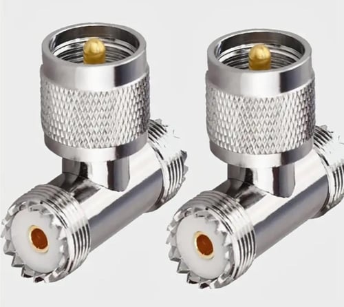 موصل TEE فائق التردد عالي التردد ذكر إلى ثنائي فائ...