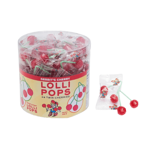 علبة حلاوة مصاص كرز القديمة الاصلية * ١٣ حبة