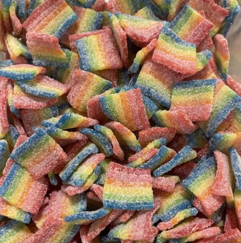 حلاوة جيلي قوس قزخ حامض مقطع مستورد ٢٥٠ جم